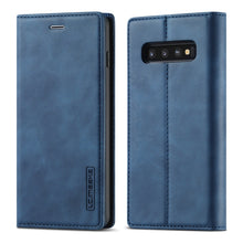 Load image into Gallery viewer, LC.IMEEKE Strong Magnetism Ultra-thin Horizontal Flip Shockproof Matte TPU + PU Leather Case with Holder &amp; Card Slots &amp; Wallet, For Samsung Galaxy S10+