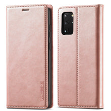 Load image into Gallery viewer, LC.IMEEKE Strong Magnetism Ultra-thin Horizontal Flip Shockproof Matte TPU + PU Leather Case with Holder &amp; Card Slots &amp; Wallet, For Samsung Galaxy S20, For Samsung Galaxy S20+, For Samsung Galaxy S20 Ultra, For Samsung Galaxy S20 FE, For Samsung Galaxy...