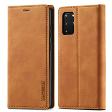 Load image into Gallery viewer, LC.IMEEKE Strong Magnetism Ultra-thin Horizontal Flip Shockproof Matte TPU + PU Leather Case with Holder &amp; Card Slots &amp; Wallet, For Samsung Galaxy S20, For Samsung Galaxy S20+, For Samsung Galaxy S20 Ultra, For Samsung Galaxy S20 FE, For Samsung Galaxy...
