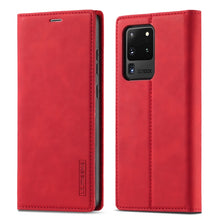 Load image into Gallery viewer, LC.IMEEKE Strong Magnetism Ultra-thin Horizontal Flip Shockproof Matte TPU + PU Leather Case with Holder &amp; Card Slots &amp; Wallet, For Samsung Galaxy S20, For Samsung Galaxy S20+, For Samsung Galaxy S20 Ultra, For Samsung Galaxy S20 FE, For Samsung Galaxy...