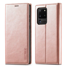 Load image into Gallery viewer, LC.IMEEKE Strong Magnetism Ultra-thin Horizontal Flip Shockproof Matte TPU + PU Leather Case with Holder &amp; Card Slots &amp; Wallet, For Samsung Galaxy S20, For Samsung Galaxy S20+, For Samsung Galaxy S20 Ultra, For Samsung Galaxy S20 FE, For Samsung Galaxy...