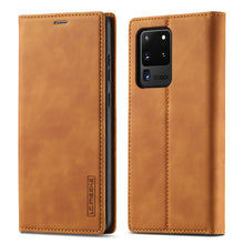 Load image into Gallery viewer, LC.IMEEKE Strong Magnetism Ultra-thin Horizontal Flip Shockproof Matte TPU + PU Leather Case with Holder &amp; Card Slots &amp; Wallet, For Samsung Galaxy S20, For Samsung Galaxy S20+, For Samsung Galaxy S20 Ultra, For Samsung Galaxy S20 FE, For Samsung Galaxy...