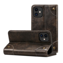 Load image into Gallery viewer, Baroque Simple Horizontal Flip Leather Case with Holder &amp; Card Slots &amp; Wallet, For iPhone 12 mini, For iPhone 12 / 12 Pro, For iPhone 12 Pro Max