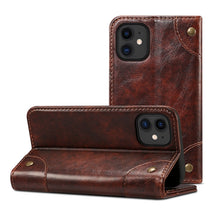 Load image into Gallery viewer, Baroque Simple Horizontal Flip Leather Case with Holder &amp; Card Slots &amp; Wallet, For iPhone 12 mini, For iPhone 12 / 12 Pro, For iPhone 12 Pro Max