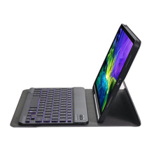 Load image into Gallery viewer, A098BS Detachable Ultra-thin Backlight Bluetooth Keyboard Protective Case for iPad Air 11 2024 / 2025 / Air 4 10.9 inch 2020, with Stand &amp; Pen Slot, A098BS