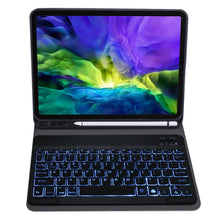 Load image into Gallery viewer, A098BS Detachable Ultra-thin Backlight Bluetooth Keyboard Protective Case for iPad Air 11 2024 / 2025 / Air 4 10.9 inch 2020, with Stand &amp; Pen Slot, A098BS