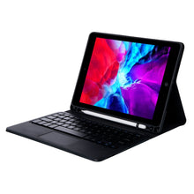 Load image into Gallery viewer, T098B-A Pressed Skin Texture TPU Detachable Candy Colors Bluetooth Keyboard Protective Case for iPad Air 11 2024 / 2025 / Air 4 10.9 inch 2020, with Stand &amp; Pen Slot &amp; Touch, T098B-A