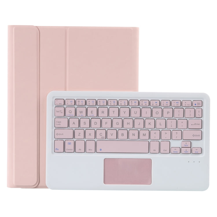 T098B-A Pressed Skin Texture TPU Detachable Candy Colors Bluetooth Keyboard Protective Case for iPad Air 11 2024 / 2025 / Air 4 10.9 inch 2020, with Stand & Pen Slot & Touch, T098B-A