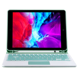 T098B-A Pressed Skin Texture TPU Detachable Candy Colors Bluetooth Keyboard Protective Case for iPad Air 11 2024 / 2025 / Air 4 10.9 inch 2020, with Stand & Pen Slot & Touch, T098B-A