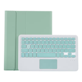 T098B-A Pressed Skin Texture TPU Detachable Candy Colors Bluetooth Keyboard Protective Case for iPad Air 11 2024 / 2025 / Air 4 10.9 inch 2020, with Stand & Pen Slot & Touch, T098B-A