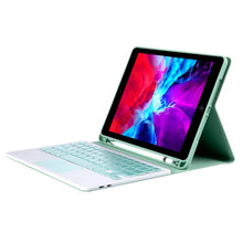 Load image into Gallery viewer, T098B-A Pressed Skin Texture TPU Detachable Candy Colors Bluetooth Keyboard Protective Case for iPad Air 11 2024 / 2025 / Air 4 10.9 inch 2020, with Stand &amp; Pen Slot &amp; Touch, T098B-A