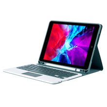 Load image into Gallery viewer, T098B-A Pressed Skin Texture TPU Detachable Candy Colors Bluetooth Keyboard Protective Case for iPad Air 11 2024 / 2025 / Air 4 10.9 inch 2020, with Stand &amp; Pen Slot &amp; Touch, T098B-A