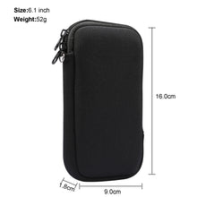 Load image into Gallery viewer, Universal Elasticity Zipper Protective Case Storage Bag with Lanyard For iPhone 12 / 12 Pro / 6.1 inch Smart Phones, For iPhone 12 / 12 Pro