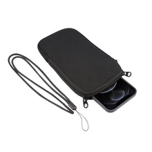 Load image into Gallery viewer, Universal Elasticity Zipper Protective Case Storage Bag with Lanyard For iPhone 12 / 12 Pro / 6.1 inch Smart Phones, For iPhone 12 / 12 Pro