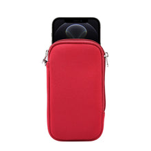 Load image into Gallery viewer, Universal Elasticity Zipper Protective Case Storage Bag with Lanyard For iPhone 12 / 12 Pro / 6.1 inch Smart Phones, For iPhone 12 / 12 Pro
