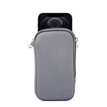 Load image into Gallery viewer, Universal Elasticity Zipper Protective Case Storage Bag with Lanyard For iPhone 12 / 12 Pro / 6.1 inch Smart Phones, For iPhone 12 / 12 Pro