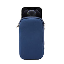 Load image into Gallery viewer, Universal Elasticity Zipper Protective Case Storage Bag with Lanyard For iPhone 12 / 12 Pro / 6.1 inch Smart Phones, For iPhone 12 / 12 Pro