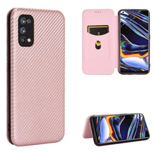 Load image into Gallery viewer, Carbon Fiber Texture Magnetic Horizontal Flip TPU + PC + PU Leather Case with Card Slot, For OPPO Realme 7 Pro, For Xiaomi Mi 10T, For OnePlus 8T