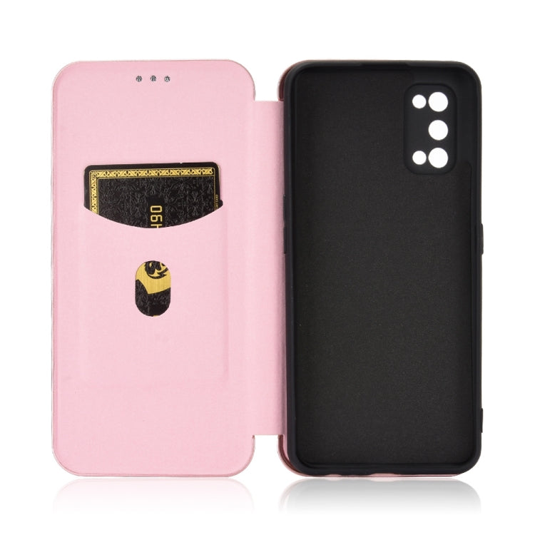 Carbon Fiber Texture Magnetic Horizontal Flip TPU + PC + PU Leather Case with Card Slot, For OPPO Realme 7 Pro, For Xiaomi Mi 10T, For OnePlus 8T