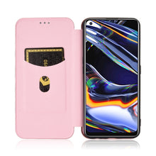 Load image into Gallery viewer, Carbon Fiber Texture Magnetic Horizontal Flip TPU + PC + PU Leather Case with Card Slot, For OPPO Realme 7 Pro, For Xiaomi Mi 10T, For OnePlus 8T