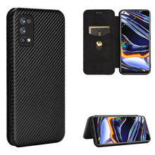 Load image into Gallery viewer, Carbon Fiber Texture Magnetic Horizontal Flip TPU + PC + PU Leather Case with Card Slot, For OPPO Realme 7 Pro, For Xiaomi Mi 10T, For OnePlus 8T