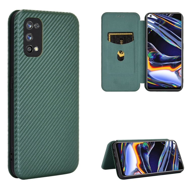 Carbon Fiber Texture Magnetic Horizontal Flip TPU + PC + PU Leather Case with Card Slot, For OPPO Realme 7 Pro, For Xiaomi Mi 10T, For OnePlus 8T