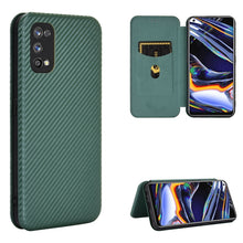 Load image into Gallery viewer, Carbon Fiber Texture Magnetic Horizontal Flip TPU + PC + PU Leather Case with Card Slot, For OPPO Realme 7 Pro, For Xiaomi Mi 10T, For OnePlus 8T