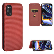 Load image into Gallery viewer, Carbon Fiber Texture Magnetic Horizontal Flip TPU + PC + PU Leather Case with Card Slot, For OPPO Realme 7 Pro, For Xiaomi Mi 10T, For OnePlus 8T