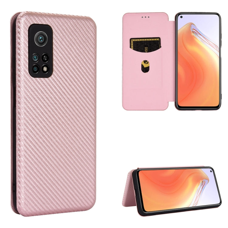 Carbon Fiber Texture Magnetic Horizontal Flip TPU + PC + PU Leather Case with Card Slot, For OPPO Realme 7 Pro, For Xiaomi Mi 10T, For OnePlus 8T