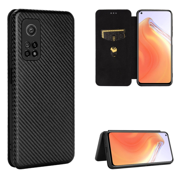 Carbon Fiber Texture Magnetic Horizontal Flip TPU + PC + PU Leather Case with Card Slot, For OPPO Realme 7 Pro, For Xiaomi Mi 10T, For OnePlus 8T