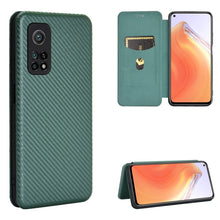 Load image into Gallery viewer, Carbon Fiber Texture Magnetic Horizontal Flip TPU + PC + PU Leather Case with Card Slot, For OPPO Realme 7 Pro, For Xiaomi Mi 10T, For OnePlus 8T