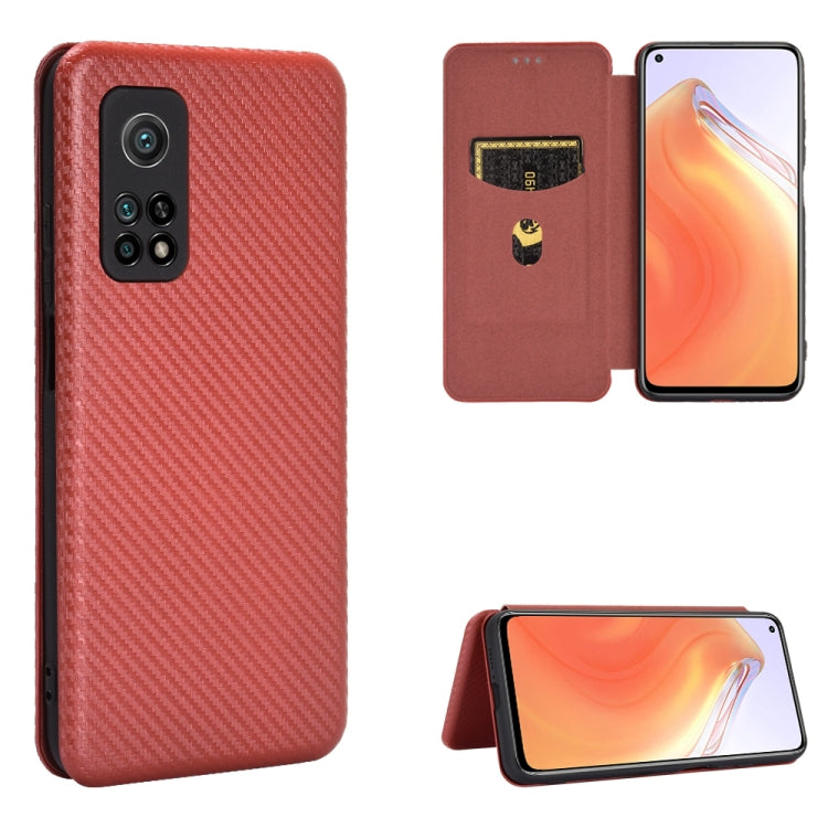 Carbon Fiber Texture Magnetic Horizontal Flip TPU + PC + PU Leather Case with Card Slot, For OPPO Realme 7 Pro, For Xiaomi Mi 10T, For OnePlus 8T
