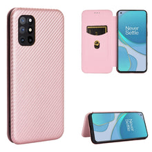 Load image into Gallery viewer, Carbon Fiber Texture Magnetic Horizontal Flip TPU + PC + PU Leather Case with Card Slot, For OPPO Realme 7 Pro, For Xiaomi Mi 10T, For OnePlus 8T