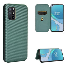 Load image into Gallery viewer, Carbon Fiber Texture Magnetic Horizontal Flip TPU + PC + PU Leather Case with Card Slot, For OPPO Realme 7 Pro, For Xiaomi Mi 10T, For OnePlus 8T