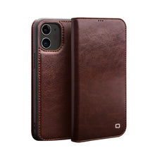 Load image into Gallery viewer, QIALINO Horizontal Flip Leather Case with Holder &amp; Card Slots &amp; Wallet, For iPhone 12 mini, For iPhone 12 / 12 Pro