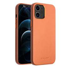Load image into Gallery viewer, QIALINO Shockproof Cowhide Leather Protective Case, For iPhone 12 mini, For iPhone 12 Pro Max, For iPhone 12 / 12 Pro