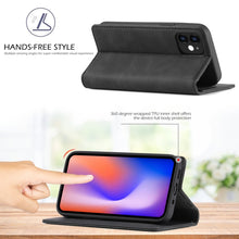 Load image into Gallery viewer, LC.IMEEKE Strong Magnetism Ultra-thin Horizontal Flip Shockproof Matte TPU + PU Leather Case with Holder &amp; Card Slots &amp; Wallet, For iPhone 12 mini, For iPhone 12 / 12 Pro, For iPhone 12 Pro Max, For iPhone XS / X, For iPhone 12 Pro, For iPhone XR      ...