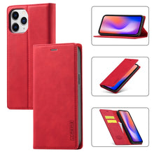 Load image into Gallery viewer, LC.IMEEKE Strong Magnetism Ultra-thin Horizontal Flip Shockproof Matte TPU + PU Leather Case with Holder &amp; Card Slots &amp; Wallet, For iPhone 12 mini, For iPhone 12 / 12 Pro, For iPhone 12 Pro Max, For iPhone XS / X, For iPhone 12 Pro, For iPhone XR      ...