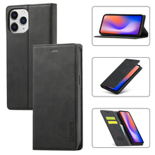 Load image into Gallery viewer, LC.IMEEKE Strong Magnetism Ultra-thin Horizontal Flip Shockproof Matte TPU + PU Leather Case with Holder &amp; Card Slots &amp; Wallet, For iPhone 12 mini, For iPhone 12 / 12 Pro, For iPhone 12 Pro Max, For iPhone XS / X, For iPhone 12 Pro, For iPhone XR      ...