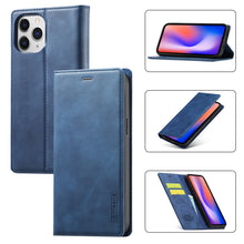 Load image into Gallery viewer, LC.IMEEKE Strong Magnetism Ultra-thin Horizontal Flip Shockproof Matte TPU + PU Leather Case with Holder &amp; Card Slots &amp; Wallet, For iPhone 12 mini, For iPhone 12 / 12 Pro, For iPhone 12 Pro Max, For iPhone 12 Pro, For iPhone XS / X, For iPhone XR      ...