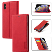 Load image into Gallery viewer, LC.IMEEKE Strong Magnetism Ultra-thin Horizontal Flip Shockproof Matte TPU + PU Leather Case with Holder &amp; Card Slots &amp; Wallet, For iPhone 12 mini, For iPhone 12 / 12 Pro, For iPhone 12 Pro Max, For iPhone XS / X, For iPhone 12 Pro, For iPhone XR      ...