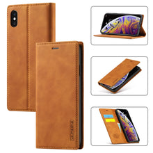 Load image into Gallery viewer, LC.IMEEKE Strong Magnetism Ultra-thin Horizontal Flip Shockproof Matte TPU + PU Leather Case with Holder &amp; Card Slots &amp; Wallet, For iPhone 12 mini, For iPhone 12 / 12 Pro, For iPhone 12 Pro Max, For iPhone 12 Pro, For iPhone XS / X, For iPhone XR      ...