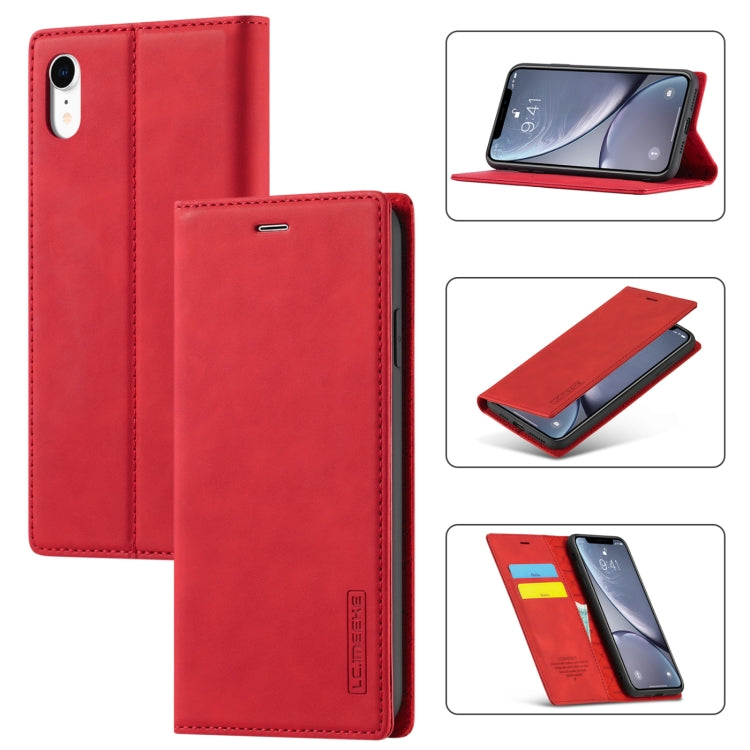 LC.IMEEKE Strong Magnetism Ultra-thin Horizontal Flip Shockproof Matte TPU + PU Leather Case with Holder & Card Slots & Wallet, For iPhone 12 mini, For iPhone 12 / 12 Pro, For iPhone 12 Pro Max, For iPhone 12 Pro, For iPhone XS / X, For iPhone XR      ...