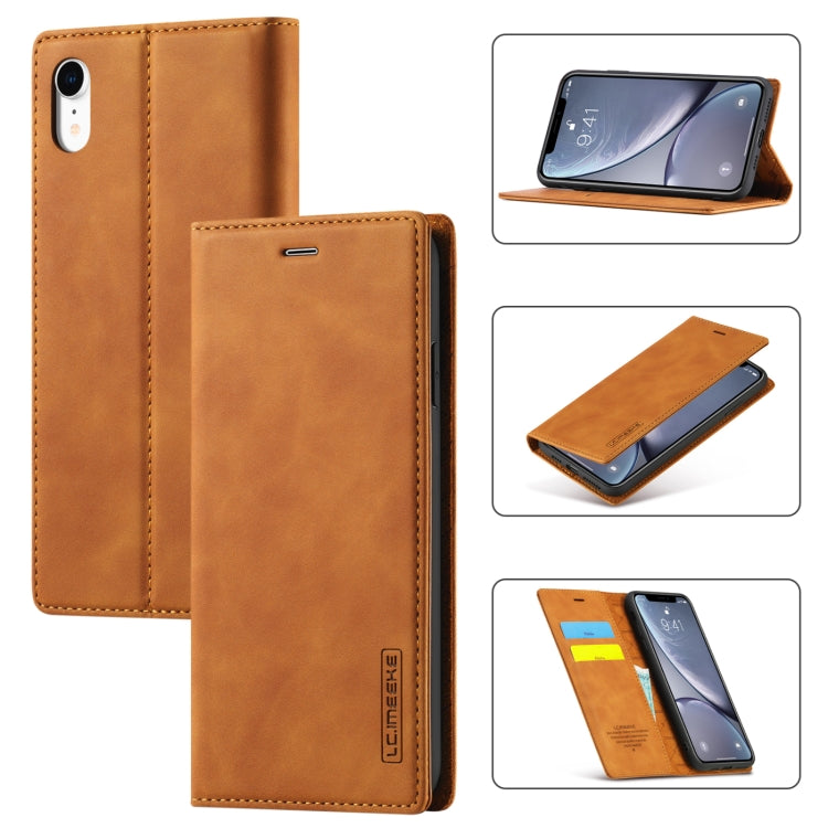 LC.IMEEKE Strong Magnetism Ultra-thin Horizontal Flip Shockproof Matte TPU + PU Leather Case with Holder & Card Slots & Wallet, For iPhone 12 mini, For iPhone 12 / 12 Pro, For iPhone 12 Pro Max, For iPhone 12 Pro, For iPhone XS / X, For iPhone XR      ...