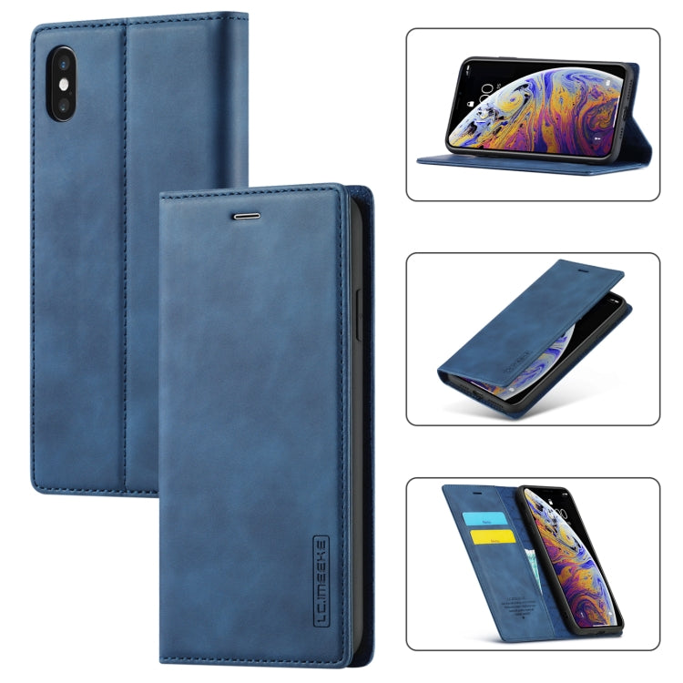 LC.IMEEKE Strong Magnetism Ultra-thin Horizontal Flip Shockproof Matte TPU + PU Leather Case with Holder & Card Slots & Wallet, For iPhone 12 mini, For iPhone 12 / 12 Pro, For iPhone 12 Pro Max, For iPhone 12 Pro, For iPhone XS / X, For iPhone XR      ...