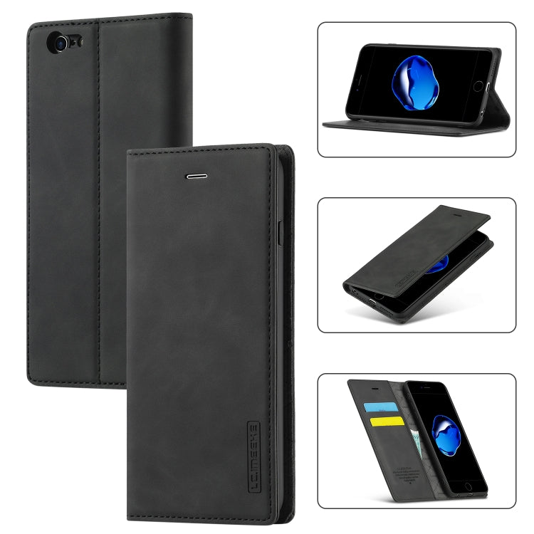 LC.IMEEKE Strong Magnetism Ultra-thin Horizontal Flip Shockproof Matte TPU + PU Leather Case with Holder & Card Slots & Wallet, For iPhone 12 mini, For iPhone 12 / 12 Pro, For iPhone 12 Pro Max, For iPhone 12 Pro, For iPhone XS / X, For iPhone XR      ...