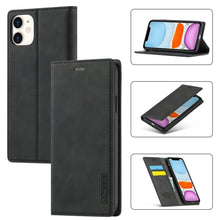 Load image into Gallery viewer, LC.IMEEKE Strong Magnetism Ultra-thin Horizontal Flip Shockproof Matte TPU + PU Leather Case with Holder &amp; Card Slots &amp; Wallet, For iPhone 11, For iPhone 11 Pro, For iPhone 11 Pro Max, For iPhone SE 2022 / SE 2020 / 8 / 7