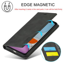 Load image into Gallery viewer, LC.IMEEKE Strong Magnetism Ultra-thin Horizontal Flip Shockproof Matte TPU + PU Leather Case with Holder &amp; Card Slots &amp; Wallet, For iPhone 11, For iPhone 11 Pro, For iPhone 11 Pro Max, For iPhone SE 2022 / SE 2020 / 8 / 7