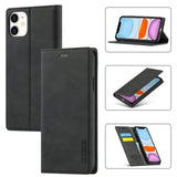 LC.IMEEKE Strong Magnetism Ultra-thin Horizontal Flip Shockproof Matte TPU + PU Leather Case with Holder & Card Slots & Wallet, For iPhone 11, For iPhone 11 Pro, For iPhone 11 Pro Max, For iPhone SE 2022 / SE 2020 / 8 / 7