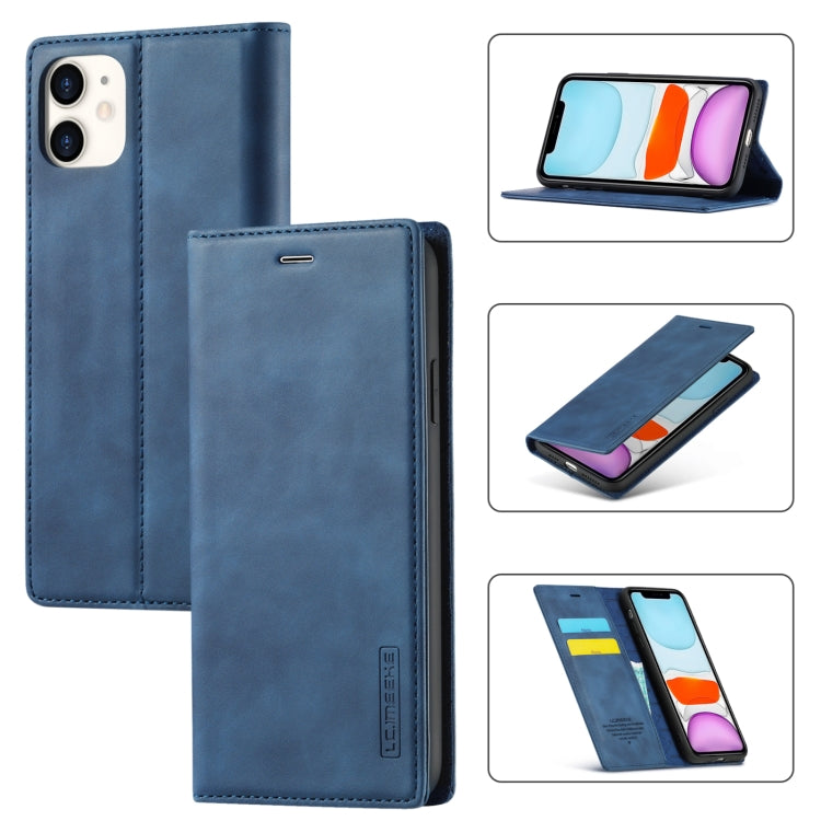 LC.IMEEKE Strong Magnetism Ultra-thin Horizontal Flip Shockproof Matte TPU + PU Leather Case with Holder & Card Slots & Wallet, For iPhone 11, For iPhone 11 Pro, For iPhone 11 Pro Max, For iPhone SE 2022 / SE 2020 / 8 / 7
